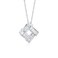 Naszyjnik z diamentami w szlifie baguette 